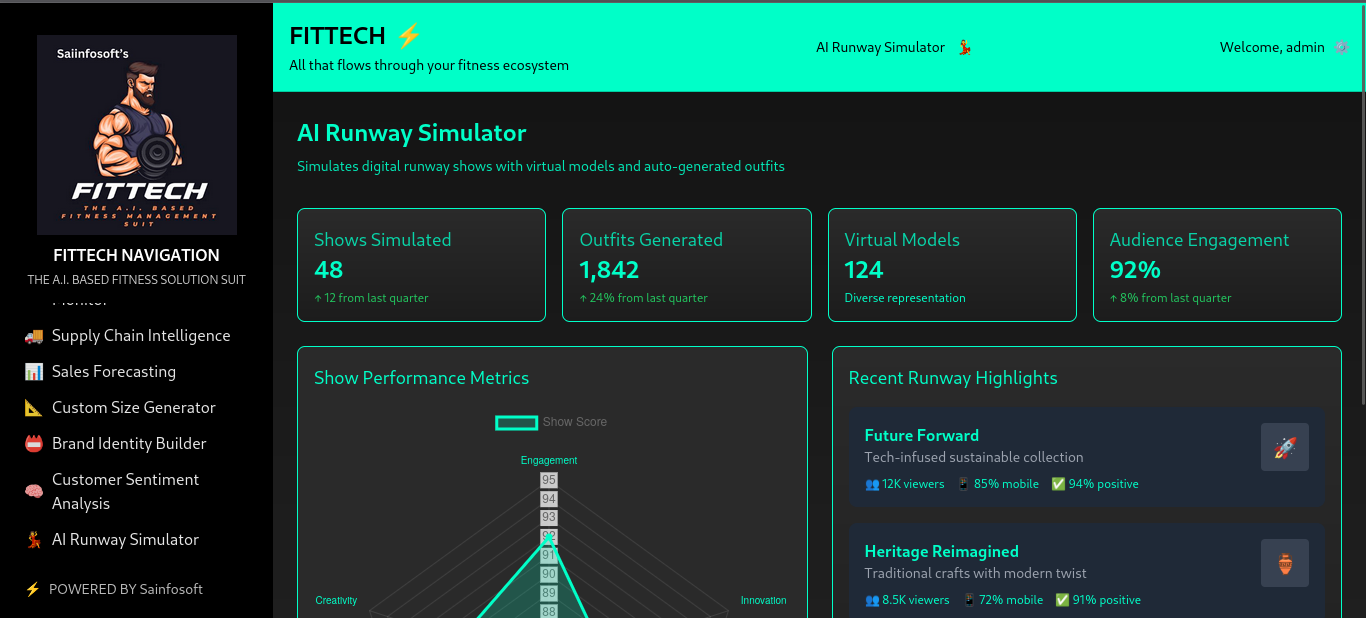 Fittech – AI-Powered Fashion & Fitness Intelligence Suite Gallery