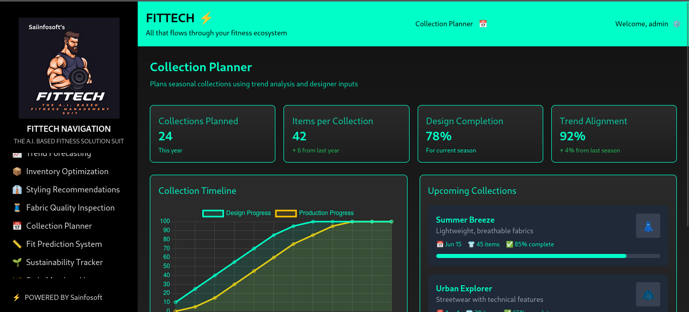 Fittech – AI-Powered Fashion & Fitness Intelligence Suite Gallery