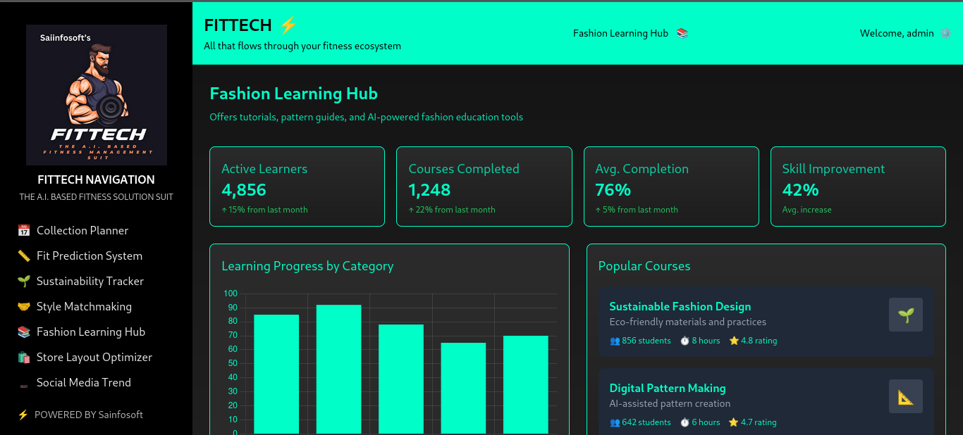 Fittech – AI-Powered Fashion & Fitness Intelligence Suite Gallery